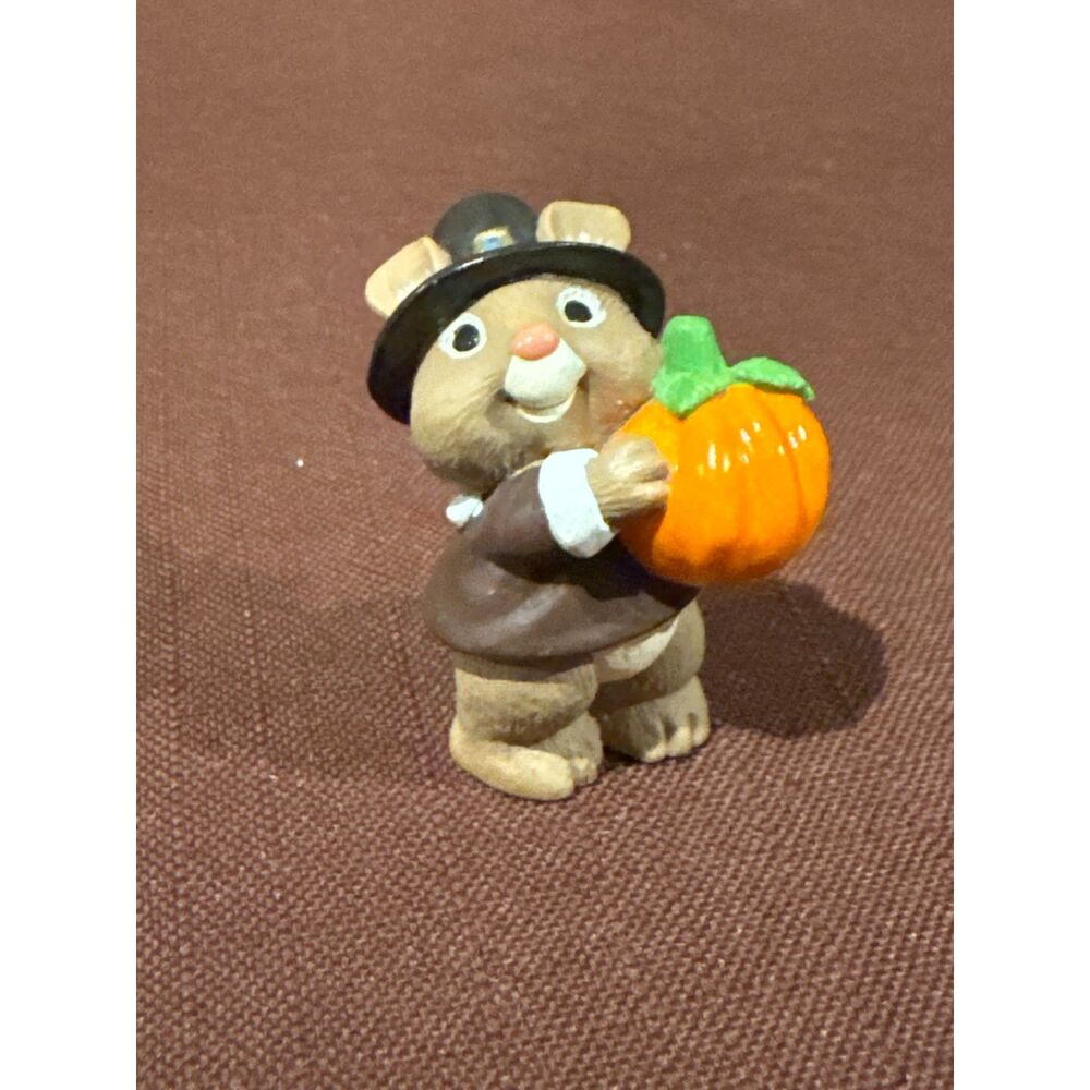 Hallmark 1995 Merry Miniatures Thanksgiving Mouse Pumpkin